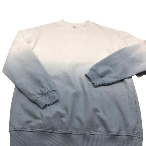 BP Womens Size Small Pullover Sweatshirt Tie Dye Ombre Blue Cream - Picture 4 of 8